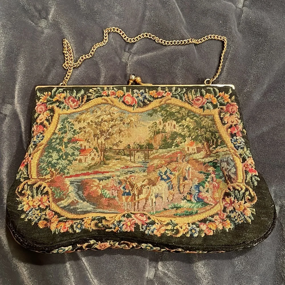 Vintage needlepoint purse, original owner! - Picture 2 of 6